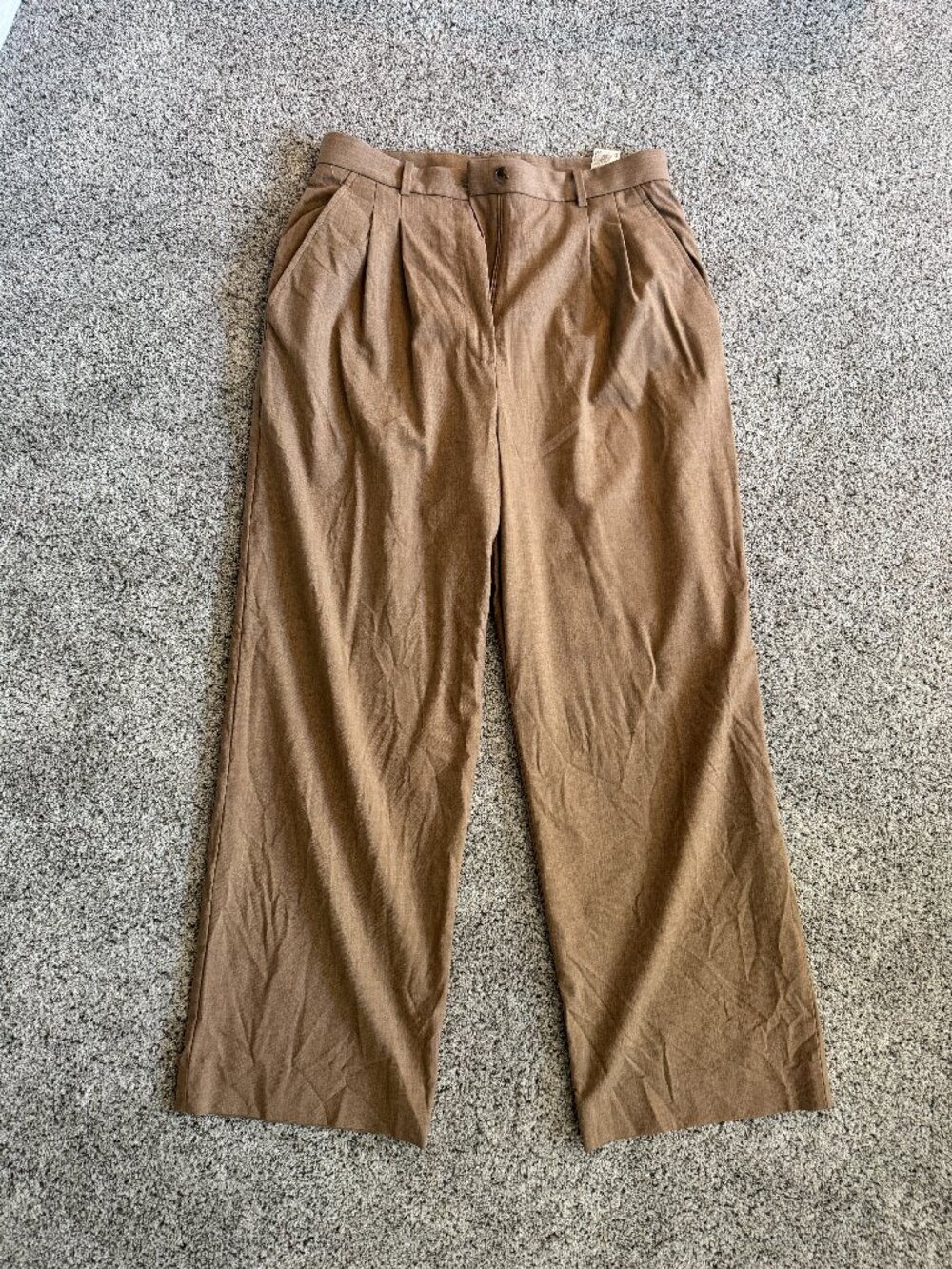 Banana Republic Brown Lightweight Wool Blend Wide Leg Trousers Size 10